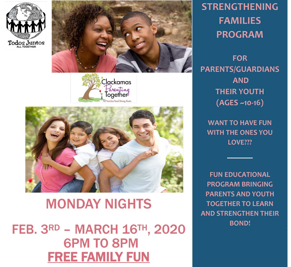 Strengthening Families Program<br>Feb. 3 - Mar. 16
